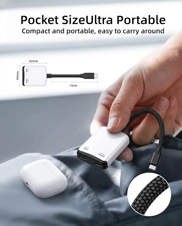 Alt view image 5 of 7 - GELRHONR USBC to AR Glasses Adapter,8K@60Hz,PD 100W Charging for Handheld
