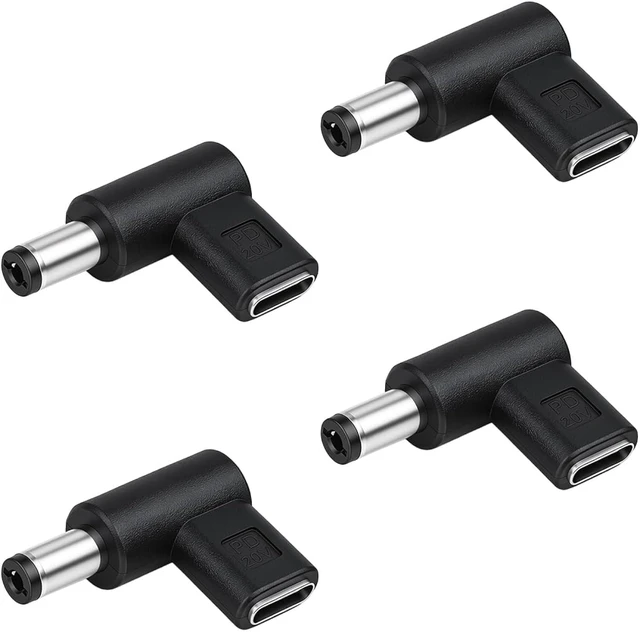 Main image of GELRHONR 90° 20V DC 5.5×2.5mm Male to USB-C Female PD Power Adapter,4Pcs