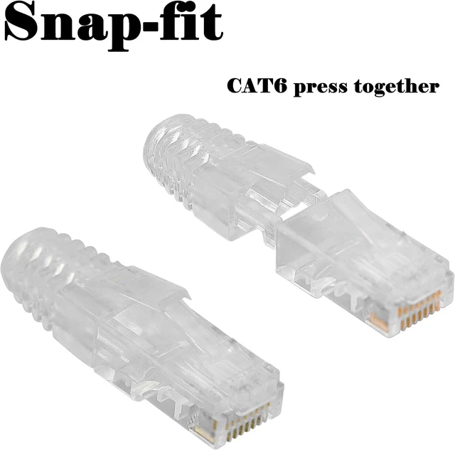 Alt view image 5 of 7 - GELRHONR 100 Pcs RJ45 CAT6 Strain Relief Boots Connector for Standard CAT6 CAT6A Ethernet Cable LAN Cable Connector Boot Cover for Various Diameter LAN Cable-Clear