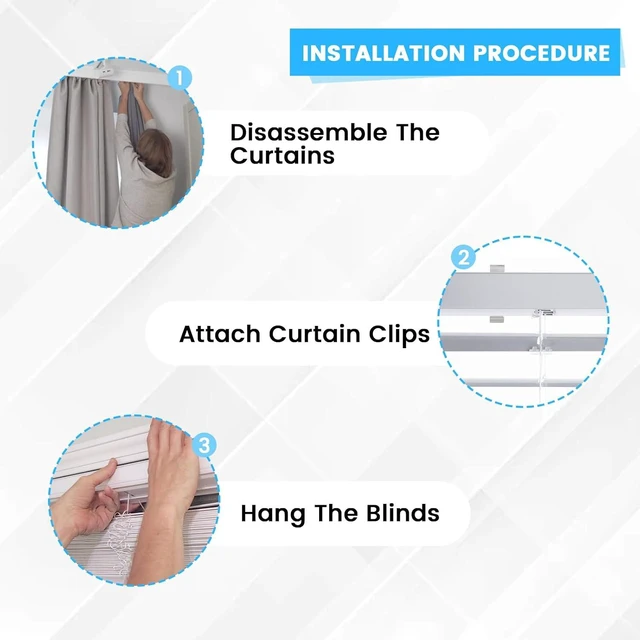 Alt view image 6 of 7 - 24 Pcs 3.25 Inch Valance Clips for Window Blinds Clips Replacement