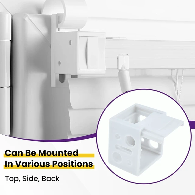 Alt view image 5 of 7 - 8 Pcs 1 inch Mini Blind Brackets for Window Blinds Headrail Mounting