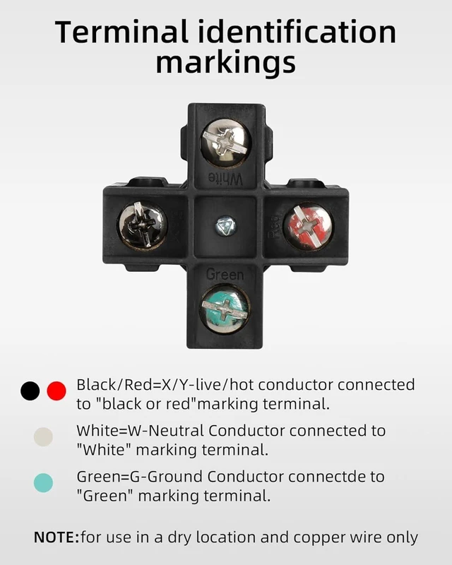 Alt view image 4 of 7 - GELRHONR Nema 14-60R Flush Mounting Receptacle, 60 Amp 125V 250V Power Outlet, for Generator, Welders, Plasma Cutters and More, 3 Pole 4 Wire, Grouded (NEMA 14-60R)