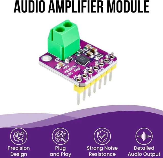 Alt view image 3 of 7 - 4Pcs MAX98357A I2S 3W Audio Amplifier Breakout Board