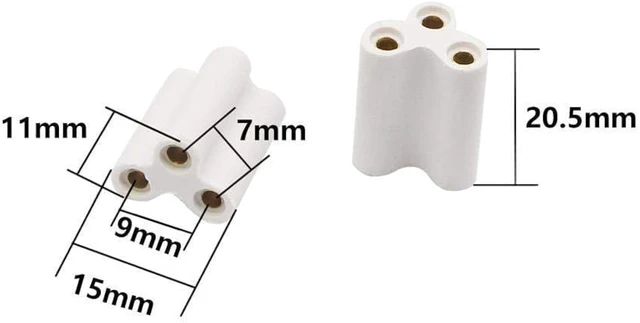 Alt view image 5 of 7 - SinLoon T5 T8 LED Lamp Connecting Wire Ceiling Lights Daylight LED Integrated Tube Cable Linkable Cords for LED Tube Lamp Holder Socket Fittings with Cables(9.8FT/3M,4-Pack with 20PCS Fittings)