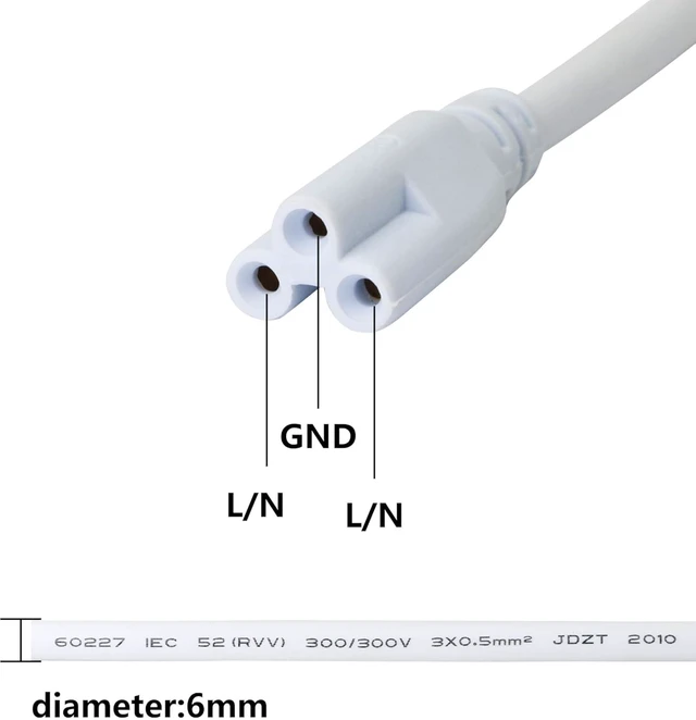 Alt view image 7 of 7 - SinLoon T5 T8 LED Lamp Connecting Wire Ceiling Lights Daylight LED Integrated Tube Cable Linkable Cords for LED Tube Lamp Holder Socket Fittings with Cables(9.8FT/3M,4-Pack with 20PCS Fittings)