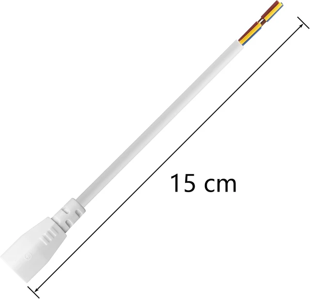 Alt view image 7 of 7 - SinLoon 20pcs T5 T8 Male LED Lamp Connect Wire LED Integrated Tube Pigtails Cable Ceiling Lights Linkable Cords for Tube Lamp Holder Socket Fittings 15cm