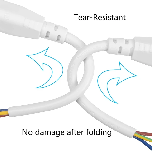 Alt view image 6 of 7 - SinLoon 20pcs T5 T8 Male LED Lamp Connect Wire LED Integrated Tube Pigtails Cable Ceiling Lights Linkable Cords for Tube Lamp Holder Socket Fittings 15cm