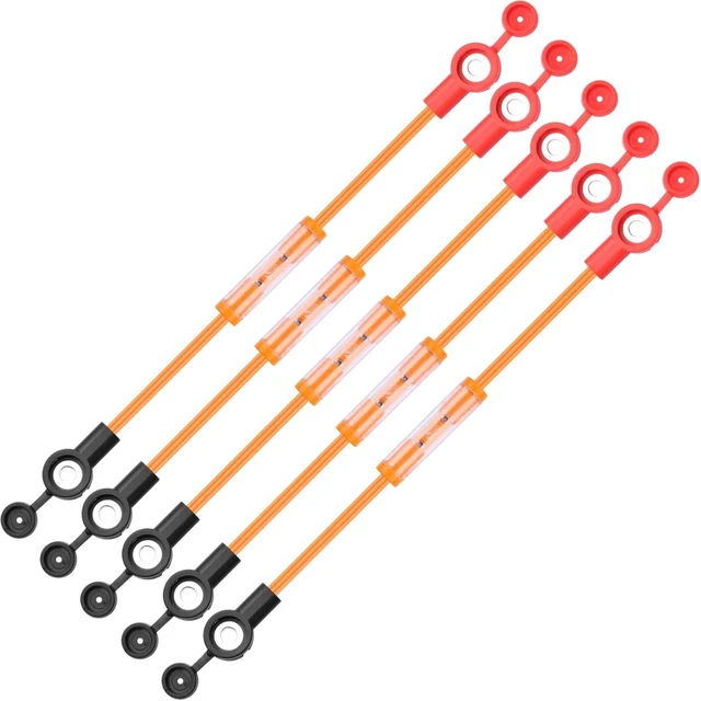 Main image of SinLoon 5 Pack Battery Cables with 30A Fuse 13AWG Heavy Duty Battery Wires Insulated Terminals with Waterproof Cap, Orange 3mm² 30cm