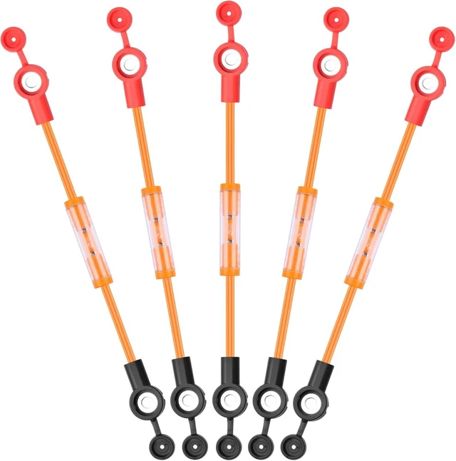 Main image of SinLoon 5 Pack Battery Cables with 30A Fuse 14AWG Heavy Duty Battery Wires Insulated Terminals with Waterproof Cap, Orange 2.5mm² 20cm