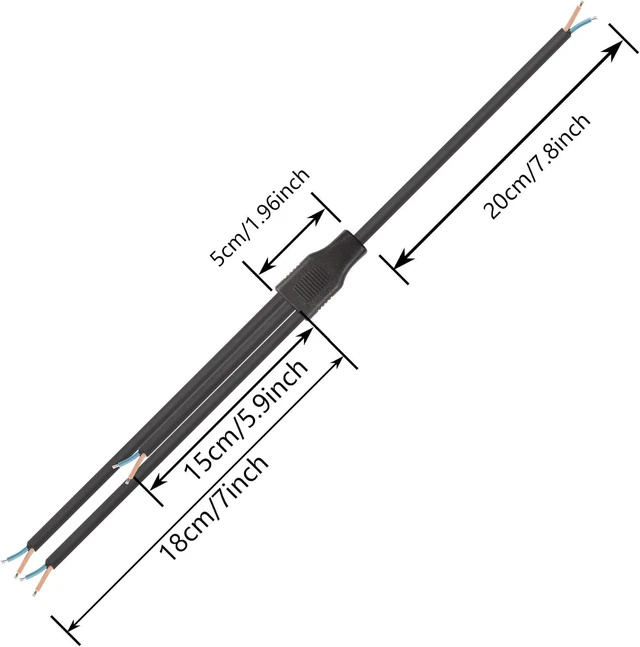 Alt view image 6 of 7 - SinLoon 2 Pack 2 Wire 1 to 3 Splitter Pigtail Cable Outdoor LED Connector Splitter 17AWG Pre-tinned Pigtail Extension Cable for Indoor/Outdoor LED Strip Lights,40cm/15.7inch (1 to 3)