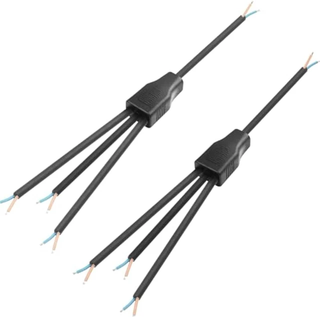 Alt view image 7 of 7 - SinLoon 2 Pack 2 Wire 1 to 3 Splitter Pigtail Cable Outdoor LED Connector Splitter 17AWG Pre-tinned Pigtail Extension Cable for Indoor/Outdoor LED Strip Lights,40cm/15.7inch (1 to 3)