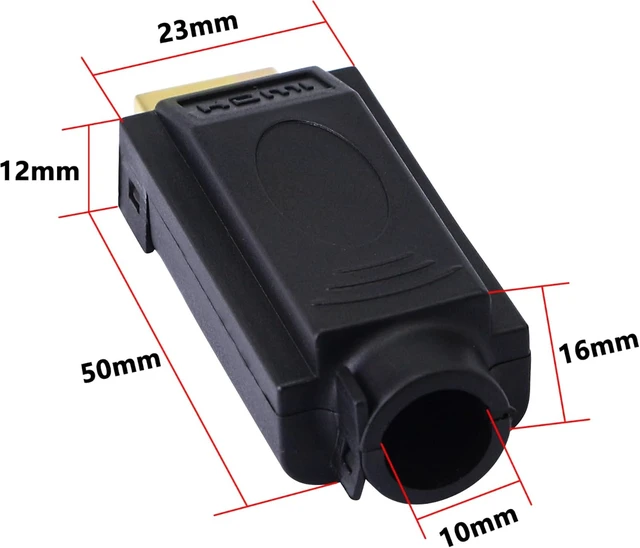 Alt view image 6 of 7 - SinLoon HDMI Solderless Adapter Gold Plated HDMI Extension Cable Connector Signals Terminal Breakout Board Free Welding Connector with Plastic Cover Screwdriver