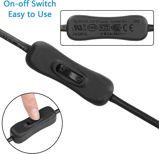 Alt view image 2 of 7 - SinLoon Cat6 Ethernet Cable with On/Off Switch High Speed RJ45 Male to Female Extension Cable with 304 Switch Cat6 Internet Network Cable,1M 3.3FT (Male to Female)