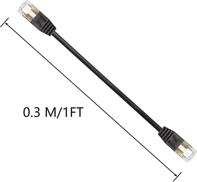 Alt view image 3 of 7 - SinLoon Cat8 Ethernet Cable, High Speed 40Gbps 2000Mhz Network Cord, with Gold Plated Plug SFTP Wires CAT8 RJ45 Connector Gaming LAN Cable,Compatible for Gaming PC PS5 PS4 PS3 Xbox Modem (0.3M/1FT)