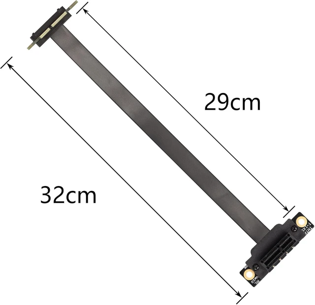 Alt view image 5 of 7 - SinLoon PCIE 3.0 Extension Cable,36PIN 1X Extension Cable, 90 Degree PCI Express 1X Extend Card,for 1U,2U Chassis (30cm, Black)