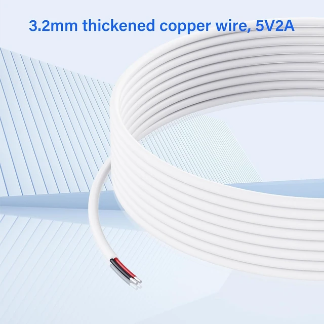 Alt view image 5 of 7 - SinLoon USB Dimmer Switch Cable White Stepless Dimming 5V2A Power Cord with On/Off Switch, USB Male to Tinned Bare Wires, Single-Button Control for LED Strip/Table Lamp/Night Light (1.5M/5PCS)