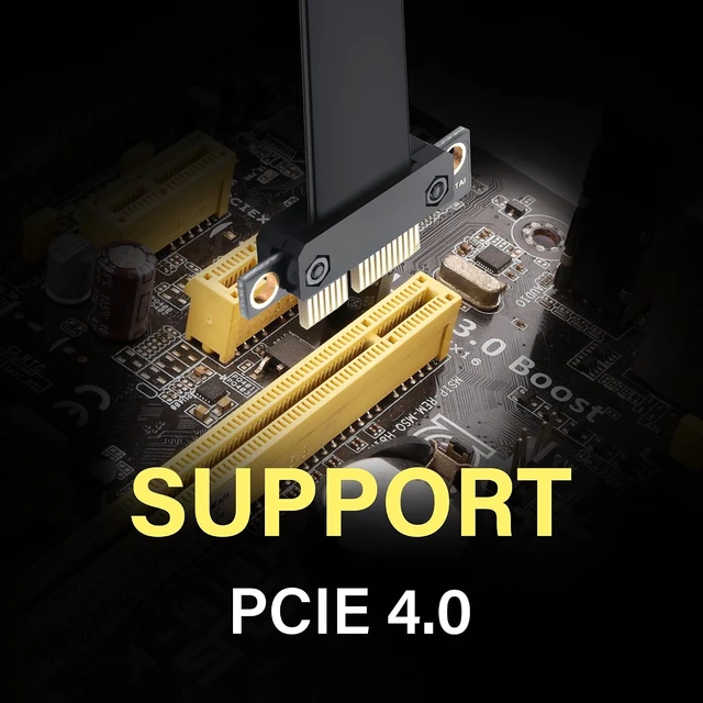 Alt view image 6 of 7 - SinLoon PCIe 4.0 X1 Riser Cable 180 Degree PCI-E 1X Male to Female Riser Extension Cord - 1818 (30CM)