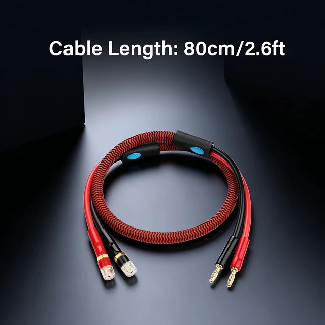 Alt view image 6 of 7 - SinLoon 4mm Banana Speaker Extension Cable, OFC Male to Female - 2.6FT/80CM