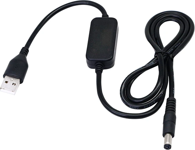 Main image of SinLoon 3.28ft USB 5V to DC 12V Converter Step Up Voltage Converter Power Cable,for Camera, Desk lamp, Speakers, Blue Tooth Headset, and Other 5V Devices.(5.5 x 2.1mm)