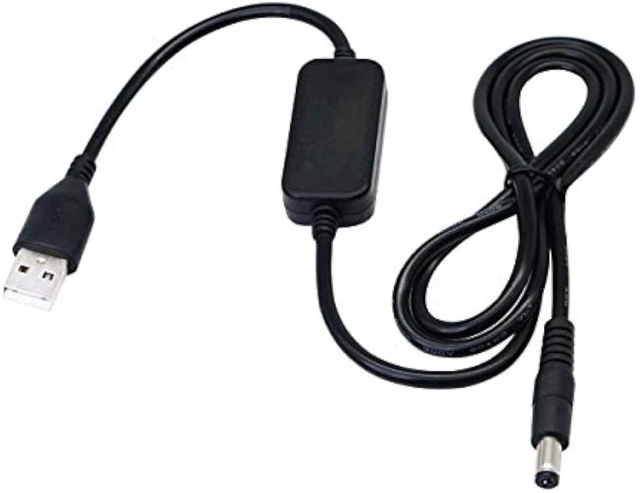 Alt view image 7 of 7 - SinLoon 3.28ft USB 5V to DC 12V Converter Step Up Voltage Converter Power Cable,for Camera, Desk lamp, Speakers, Blue Tooth Headset, and Other 5V Devices.(5.5 x 2.1mm)