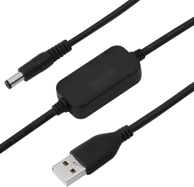Alt view image 6 of 7 - SinLoon USB 5V to DC 5.5mm x 2.1mm 12V Converter Step Up, Voltage Converter Power Cable, for Camera, Desk lamp, Speakers, Blue Tooth Headset, and Other 5V Devices.(1.6M/5.25FT