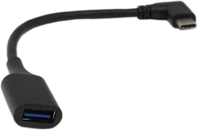 Alt view image 2 of 7 - USB C OTG Cable,Type C 3.1 Male Cable,SinLoon High Speed USB 3.0 (Type A) Female to USB 3.1 C (Type C) Male Left or Right 90 Degree Angle OTG Sync & Charge Converter Adapter Cable Cord(3.0F-CM,7inch)
