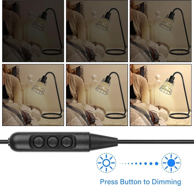 Alt view image 4 of 7 - SinLoon USB Male with On/Off Switch to DC35135 Male Cable, USB 2.0 to DC 3.5mm x 1.35mm 6-Speed Dimming Switch Power Cable, for LED Strips Little Table Lamp and Other 5V Devices 5Pcs 1.5M/4.9FT