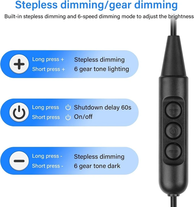 Alt view image 5 of 7 - SinLoon USB Male with On/Off Switch to DC35135 Male Cable, USB 2.0 to DC 3.5mm x 1.35mm 6-Speed Dimming Switch Power Cable, for LED Strips Little Table Lamp and Other 5V Devices 5Pcs 1.5M/4.9FT