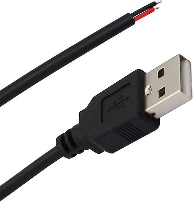 Alt view image 6 of 7 - SinLoon USB Male with ON/Off Switch to Stripped Ends, USB 2.0 9-Speed Dimming Switch Power Cable, for LED Strips Little Table Lamp and Other 5V Devices 5PCS (1.5M/4.9FT)