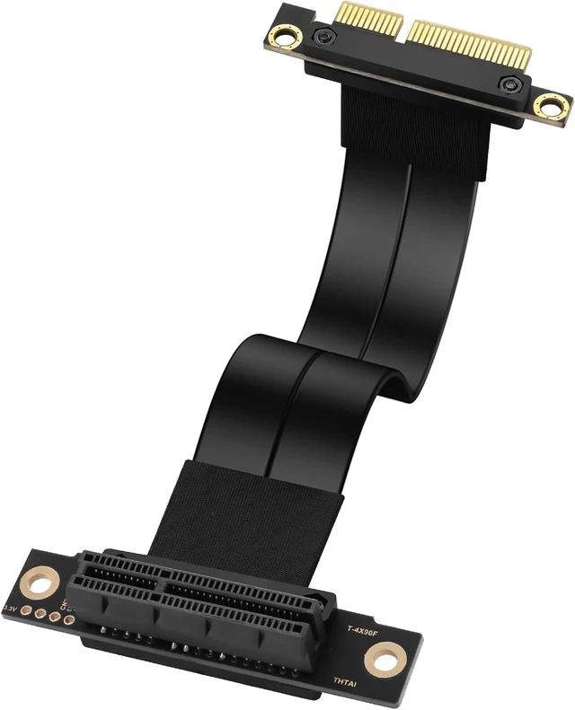 Main image of SinLoon PCIe 3.0 X4 Extension Cable 90 Degree PCI-E 4X Male to Female Riser Cable 20CM (90 Degree)