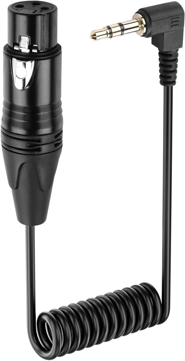 Alt view image 7 of 7 - SinLoon 3.5mm Stereo Mini Jack to XLR Male Microphone Cable Mini Jack Aux Audio Cable 1/8 Inch Gold Plated to Mono XLR Male for Mobile Phone, Laptop-0.5M (3 Pin Male)
