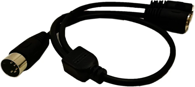 Alt view image 3 of 7 - SinLoon DIN 5-Pin Splitter Y Adapter MIDI Cable, MIDI 5 Pin Male to Dual 2 x DIN-5 Female Extension Audio Cable (D5P M-2F,0.5meter)