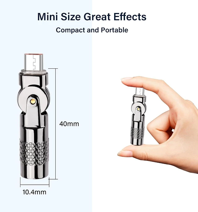 Alt view image 6 of 7 - SinLoon 2 Pack USB C to Micro USB Adapter USB Type C Female to Micro 5Pin Male Connector 180 Degree Rotation Converter Connector Support Charge Data for Phone