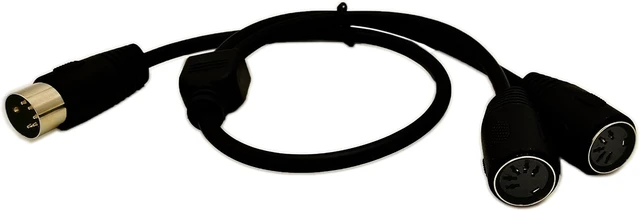 Alt view image 5 of 7 - SinLoon DIN 5-Pin Splitter Y Adapter MIDI Cable, MIDI 5 Pin Male to Dual 2 x DIN-5 Female Extension Audio Cable (D5P M-2F,0.5meter)