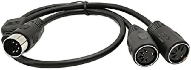 Alt view image 7 of 7 - SinLoon DIN 5-Pin Splitter Y Adapter MIDI Cable, MIDI 5 Pin Male to Dual 2 x DIN-5 Female Extension Audio Cable (D5P M-2F,0.5meter)