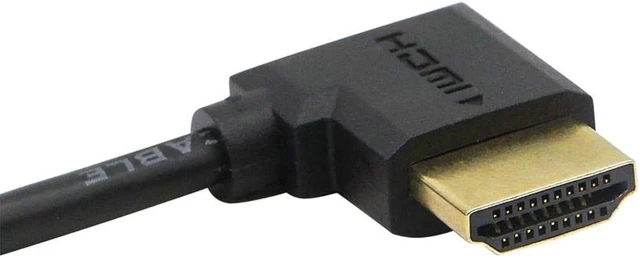 Alt view image 5 of 7 - SinLoon Gold Plated High Speed 90 Angle Right HDMI Male to Left HDMI Male Adapter Cable Supports Ethernet, 3D and Audio Return (0.3M 2Pack LL-LL)