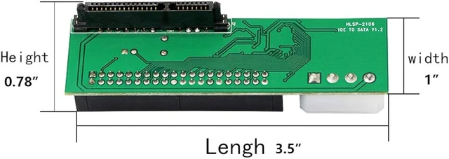 Alt view image 5 of 7 - SinLoon SATA Female to 40 pin Male 3.5 inch IDE Adapter for PC and Mac Computer to SATA Hard Drive Interface Adapter(SATA F/3.5 M Big)