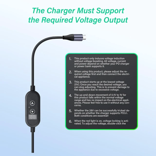 Alt view image 3 of 7 - SinLoon PD 140W USB C to DC5525 Converter Cable 1.2M/3.93Ft