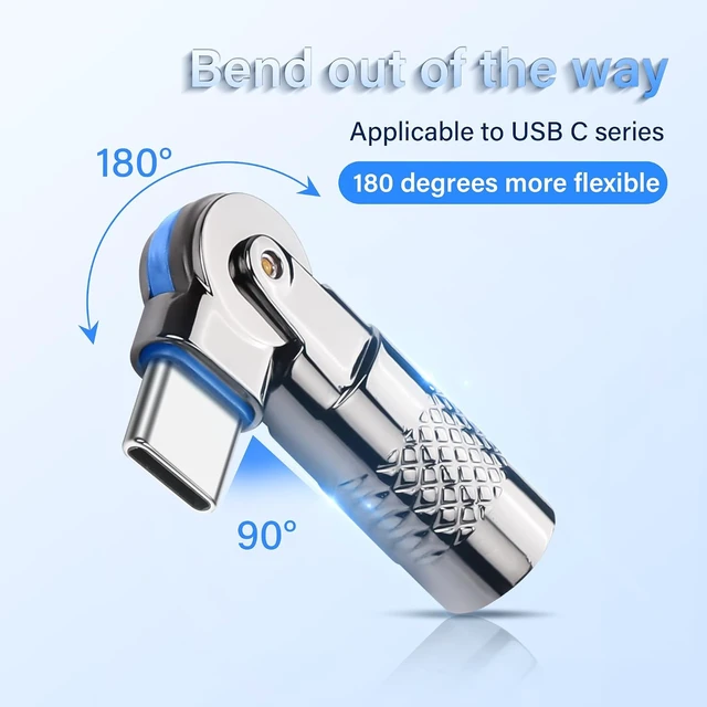 Alt view image 2 of 7 - SinLoon 2 Pack Micro USB to USB C Adapter Micro 5Pin Female to USB Type C Male Connector 180 Degree Rotation Converter Connector Support Charge Data for Phone