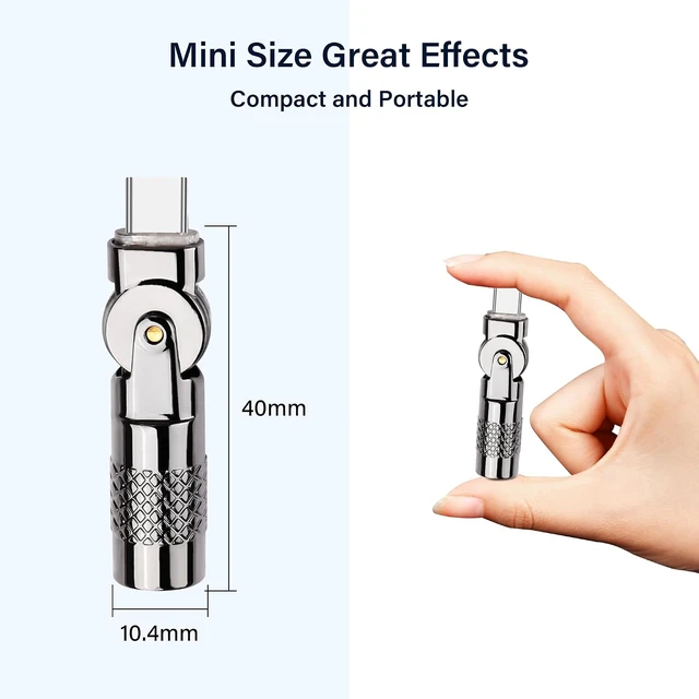 Alt view image 6 of 7 - SinLoon 2 Pack Micro USB to USB C Adapter Micro 5Pin Female to USB Type C Male Connector 180 Degree Rotation Converter Connector Support Charge Data for Phone