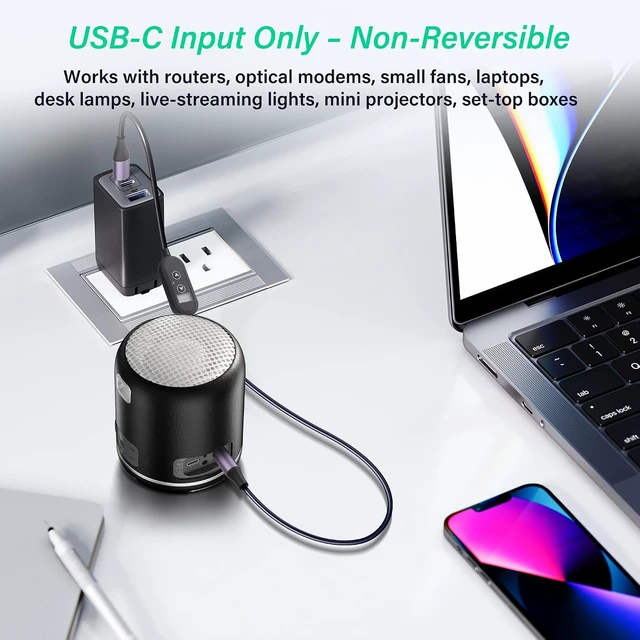 Alt view image 6 of 7 - SinLoon PD 140W USB C to DC5525 Converter Cable 1.2M/3.93Ft