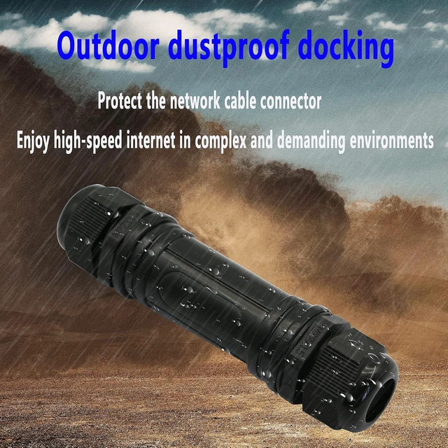 Alt view image 2 of 7 - SinLoon RJ45 Waterproof Connector, IP67 Ethernet Cable Connector, with Shielding CAT6/CAT5E/CAT5 Ethernet LAN Cable Coupler for Outdoor LED Equipment CCTV Camera2 Pack