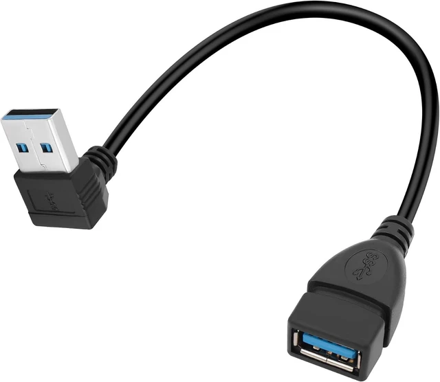 Main image of GELRHONR 0.2M 90° Up Angle USB 3.0 Extension Cable Type A Male to A Female