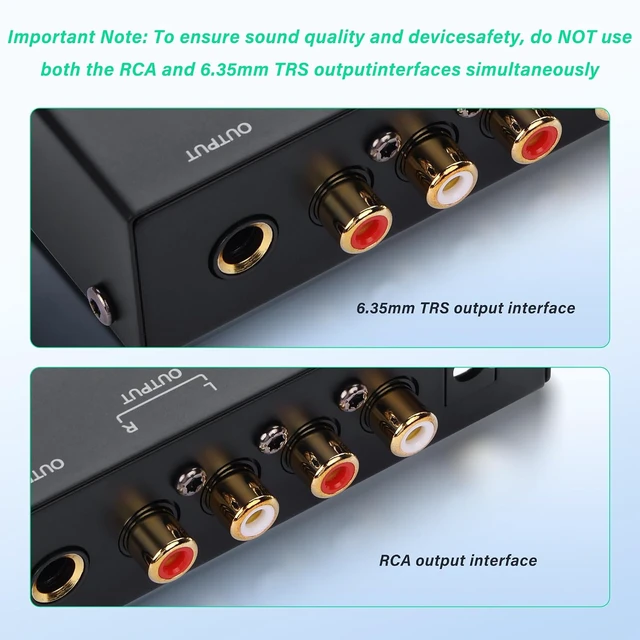 Alt view image 4 of 7 - SinLoon PP400P Professional Phono Preamp - Dual Output (RCA & ¼-inch) with Ground Terminal & Power Switch, Low Noise Turntable Phonograph Amplifier for Home Audio & DJ Mixing (Black)