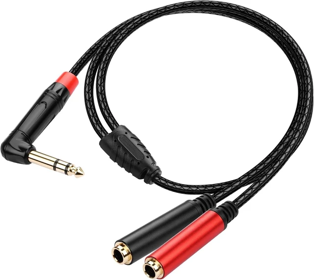 Main image of SinLoon 1/4 Inch TRS Stereo Y Splitter Cable 0.5M/1.6Ft