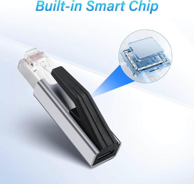 Alt view image 5 of 7 - SinLoon RJ45 to USB C Gigabit Ethernet Adapter 1000Mbps