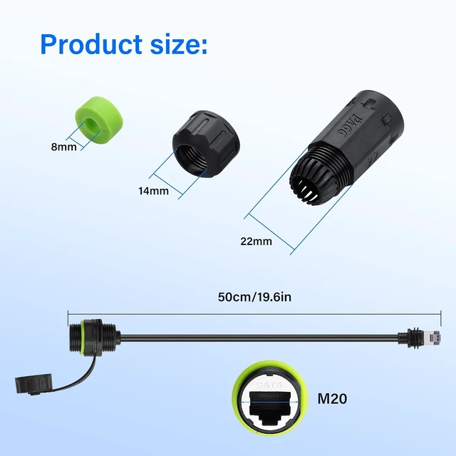 Alt view image 6 of 7 - SinLoon Starlink Ethernet Adapter Gen 3/Mini,RJ45 Coupler,IP68 Waterproof