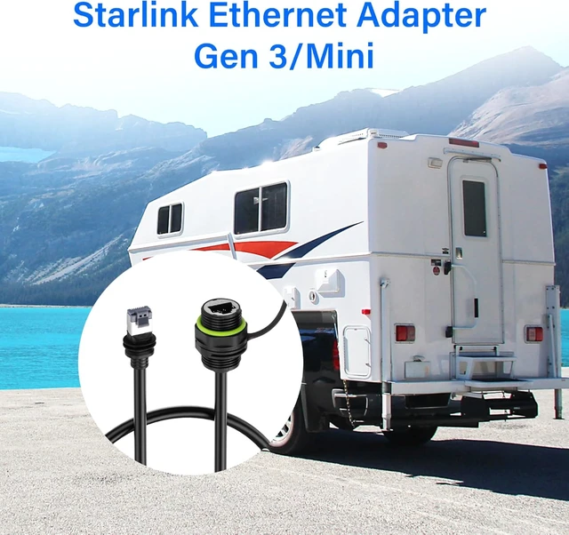 Alt view image 7 of 7 - SinLoon Starlink Ethernet Adapter Gen 3/Mini,RJ45 Coupler,IP68 Waterproof
