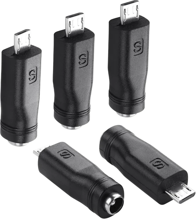 Main image of SinLoon 5 PCS USB Micro to DC Adapter Plugs Connectors 5.5 x 2.1mm