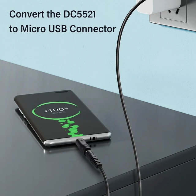 Alt view image 4 of 7 - SinLoon 5 PCS USB Micro to DC Adapter Plugs Connectors 5.5 x 2.1mm